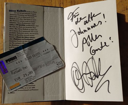 Signiertes Buch "Für den alten Johannes"