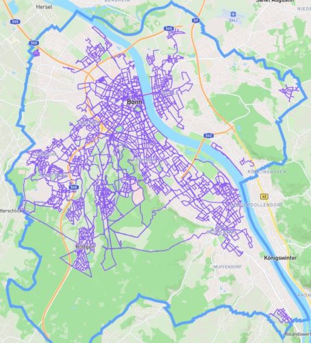 City Strides Karte von Bonn Mai 2026